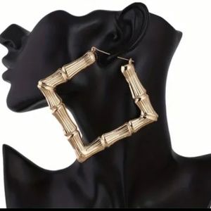 Square bamboo earrings